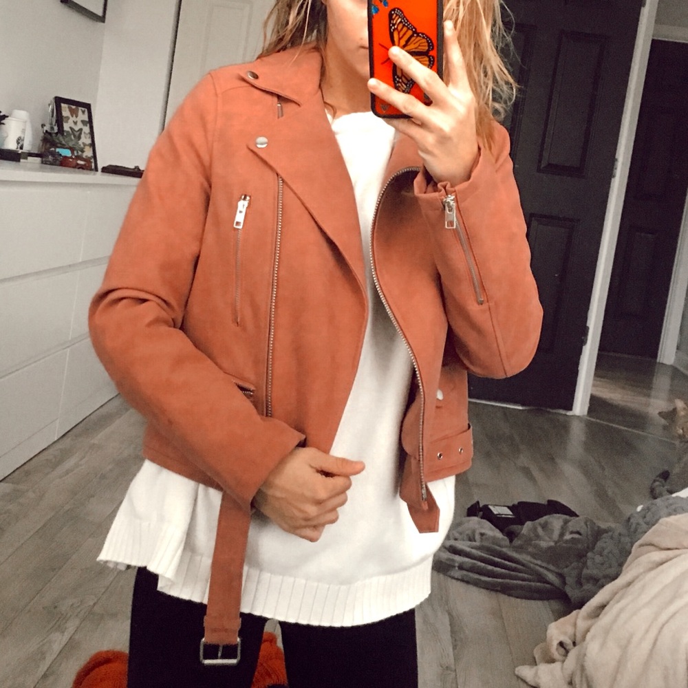 Pink Forever 21 Leather Jacket